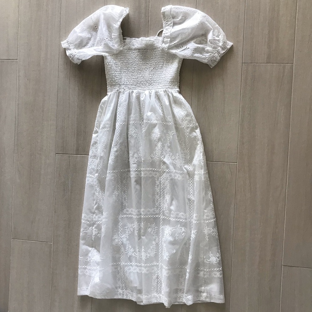 Caroline Constas White Patchwork Organza Dress NWT - image 9